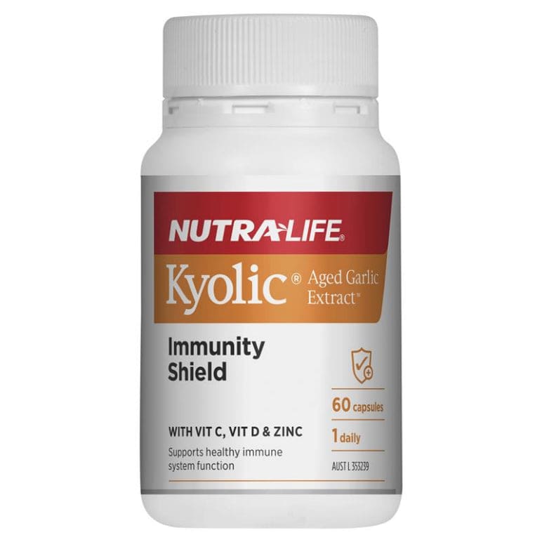Nutra-Life Kyolic Immunity Shield 60 Capsules front image on Livehealthy HK imported from Australia