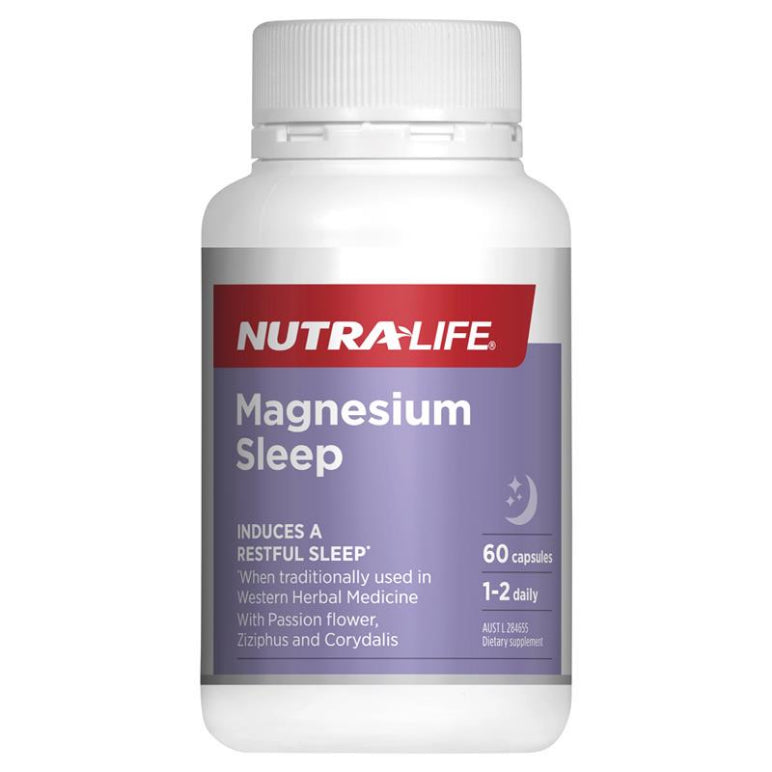 Nutra-Life Magnesium Sleep 60 Capsules front image on Livehealthy HK imported from Australia