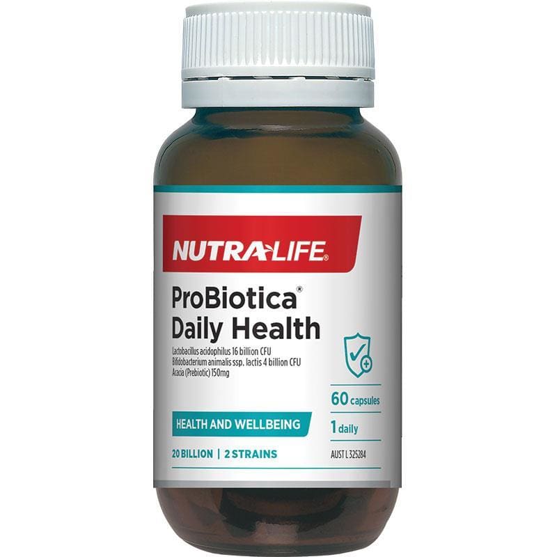 Nutra-Life Probiotica Daily Health 60 Capsules front image on Livehealthy HK imported from Australia
