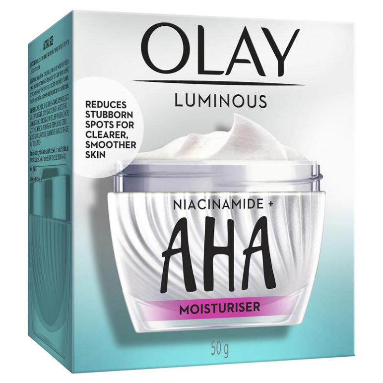 Olay Luminous Niacinamide + AHA Face Cream Moisturiser 50g front image on Livehealthy HK imported from Australia