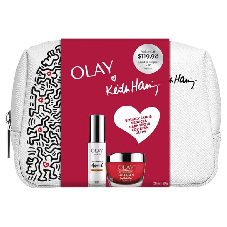Olay Regenerist Collagen Day Cream & Luminous Vitamin C Serum Gift Pack front image on Livehealthy HK imported from Australia