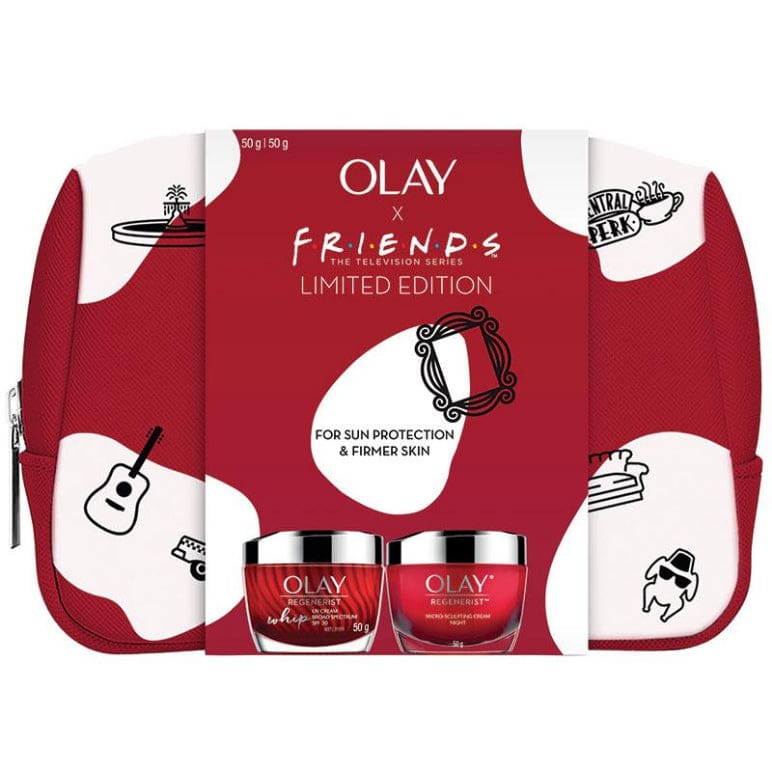 Olay X Friends Whip Day + Microscuplting Night Cream 2 Piece Set front image on Livehealthy HK imported from Australia