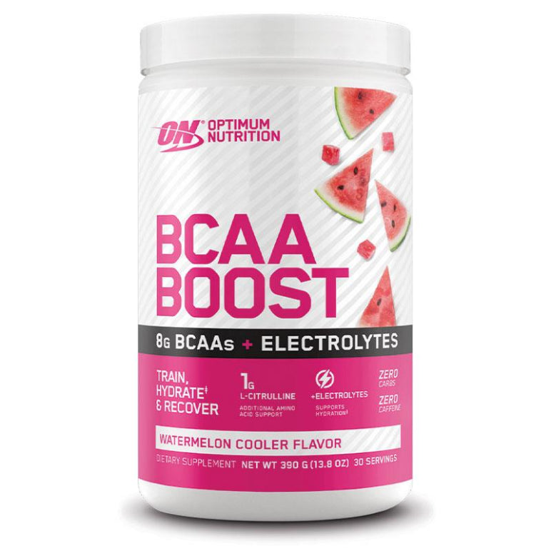 Optimum Nutrition BCAA Boost Watermelon 390g front image on Livehealthy HK imported from Australia