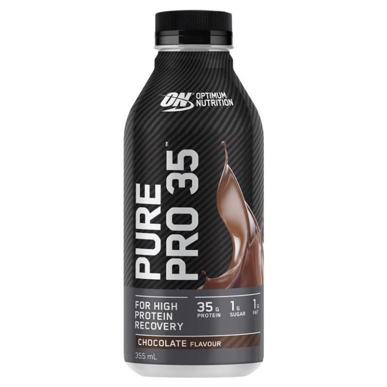 Optimum Nutrition Pure Pro 35 Chocolate 355ml front image on Livehealthy HK imported from Australia
