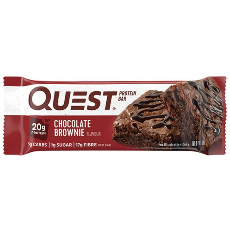 Quest Protein Bar Chocolate Brownie 60g front image on Livehealthy HK imported from Australia