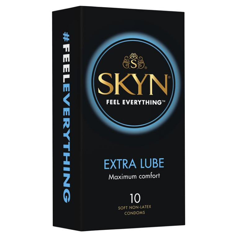 SKYN Extra Lube Condoms 10 Pack front image on Livehealthy HK imported from Australia