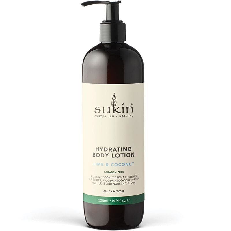 Sukin Hydrating Body Lotion Lime and Coconut 500ml front image on Livehealthy HK imported from Australia