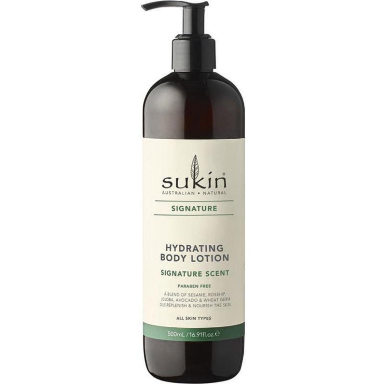 Sukin Signature Hydrating Body Lotion 500ml front image on Livehealthy HK imported from Australia