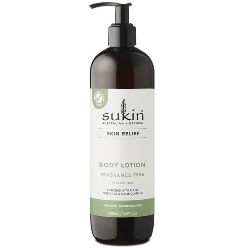 Sukin Skin Relief Body Lotion 500ml front image on Livehealthy HK imported from Australia
