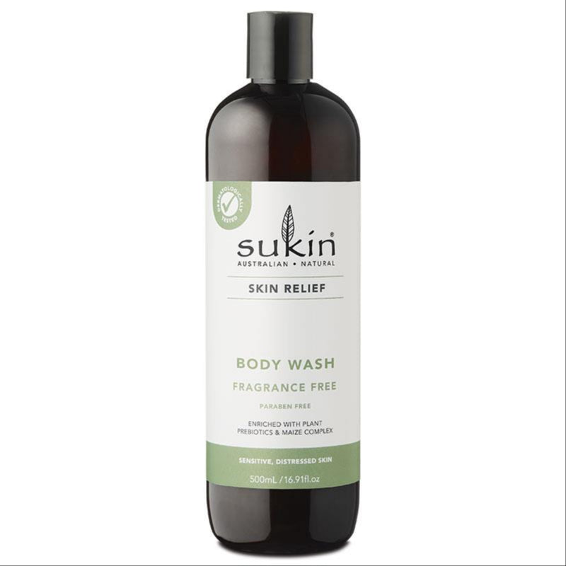Sukin Skin Relief Body Wash 500ml front image on Livehealthy HK imported from Australia