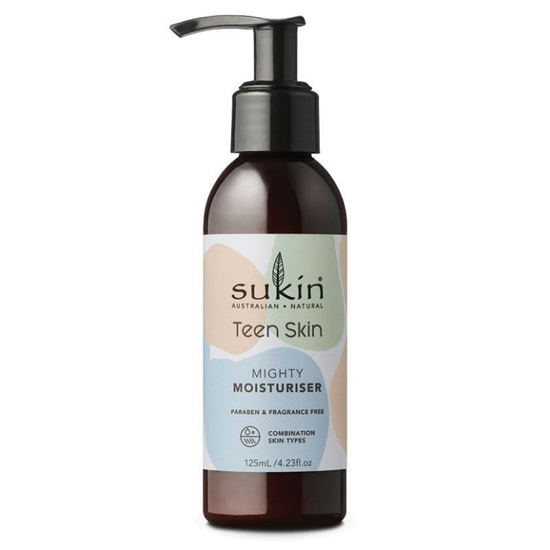 Sukin Teen Skin Mighty Moisturiser 125ml Pump front image on Livehealthy HK imported from Australia