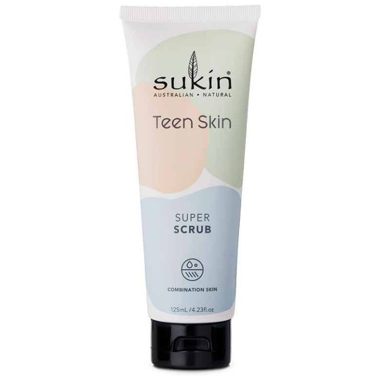 Sukin Teen Skin Super Scrub 125ml front image on Livehealthy HK imported from Australia