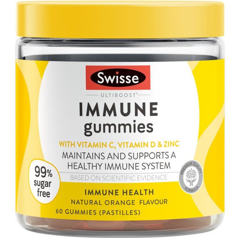 Swisse Immune Gummies 60 Pack front image on Livehealthy HK imported from Australia