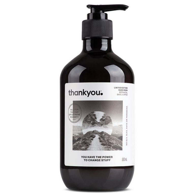 Thankyou Botanical Basil & Spice Limited Edition Hand Wash 500ml front image on Livehealthy HK imported from Australia