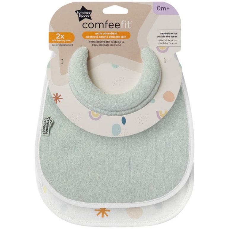Tommee Tippee Milk Feeding Bib 2 Pack front image on Livehealthy HK imported from Australia