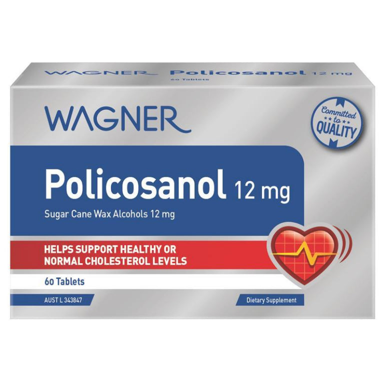 Wagner Policosanol 12mg 60 Tablets front image on Livehealthy HK imported from Australia