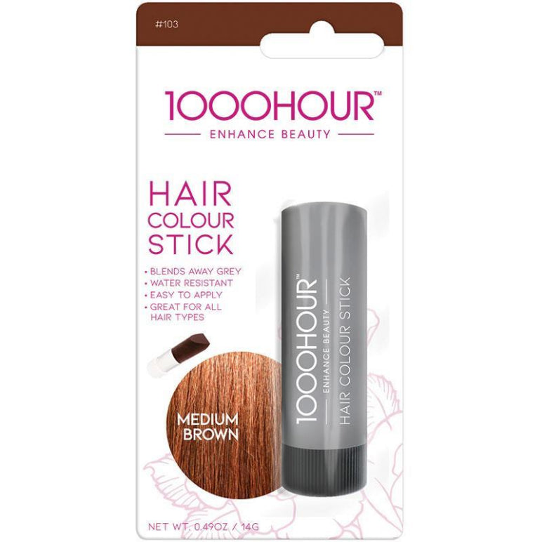 1000 Hour Hair Colour Stick Medium Brown front image on Livehealthy HK imported from Australia