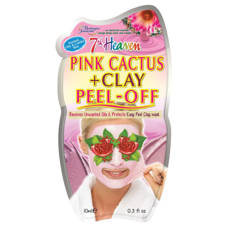 7th Heaven Pink Cactus Clay Peel Off front image on Livehealthy HK imported from Australia