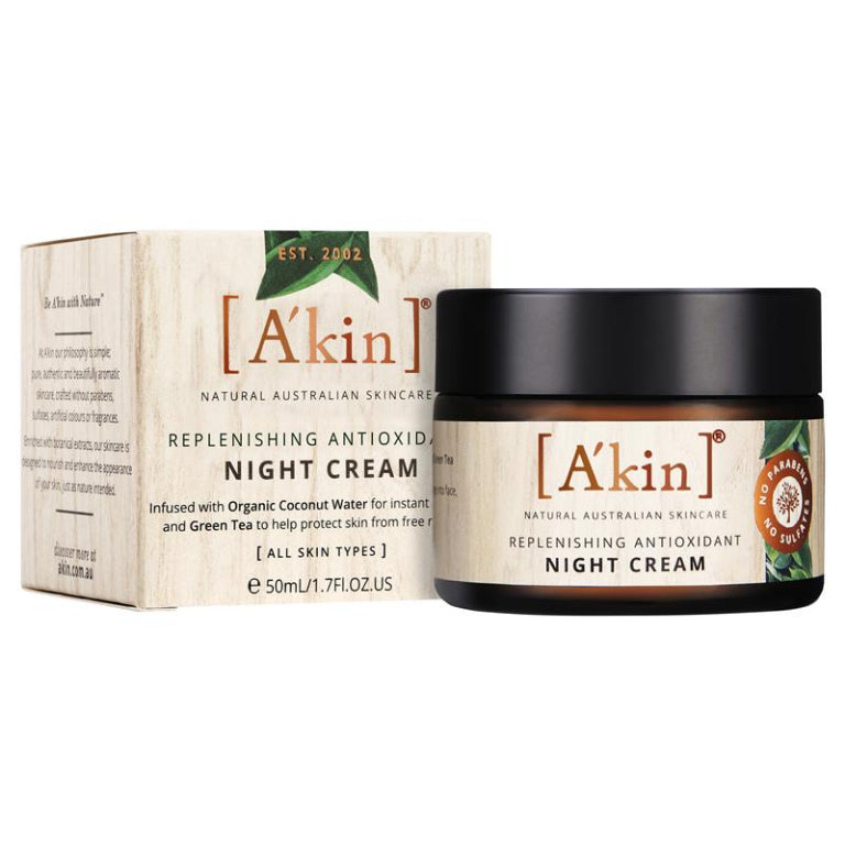 A'kin Replenishing Antioxidant Night Cream 50ml front image on Livehealthy HK imported from Australia