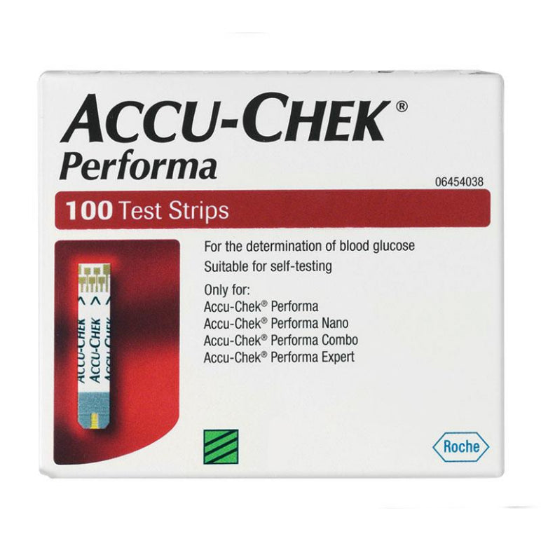 Accu-Chek Performa Blood Glucose Strips 100 front image on Livehealthy HK imported from Australia