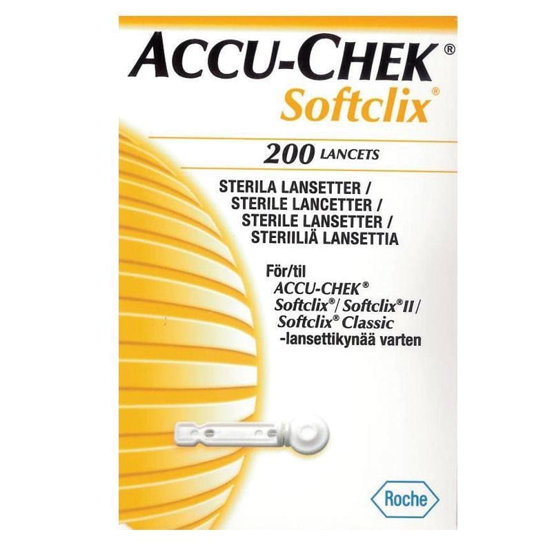 Accu-Chek Softclix Lancets 200 front image on Livehealthy HK imported from Australia
