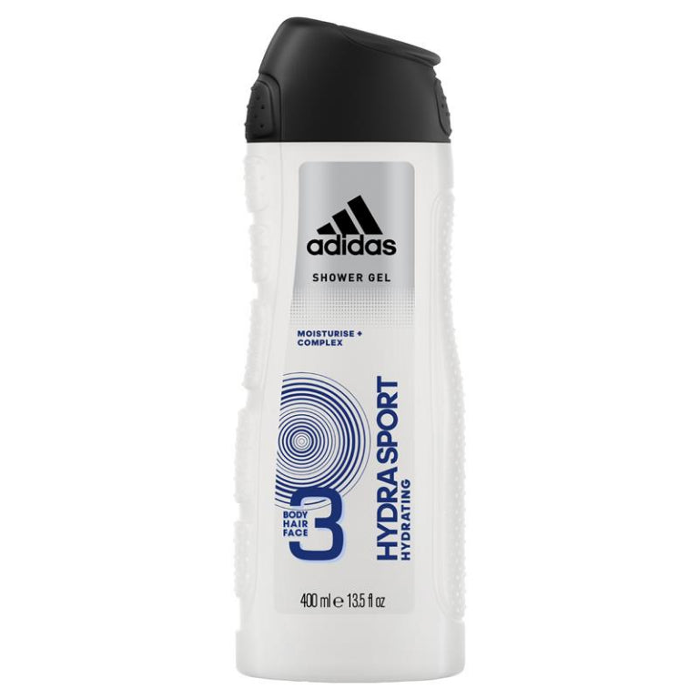 Adidas Hydra Sport 3in1 400ml Shower Gel front image on Livehealthy HK imported from Australia