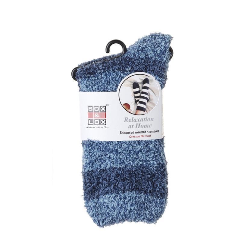 Adults Bed Socks Stripe Blue and Navy front image on Livehealthy HK imported from Australia