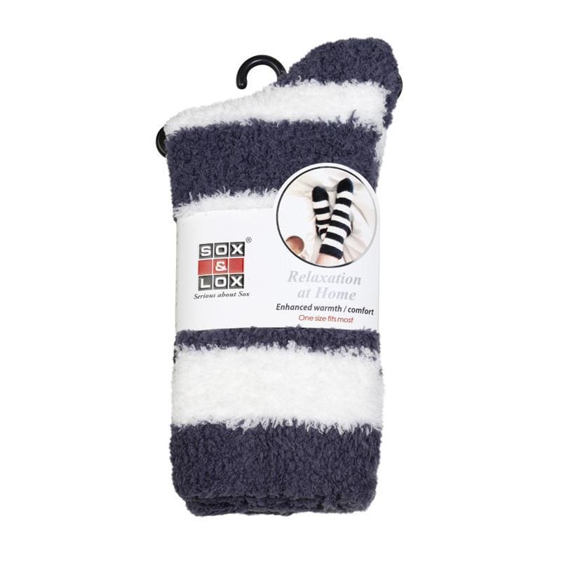 Adults Bed Socks Stripe Grey and White front image on Livehealthy HK imported from Australia