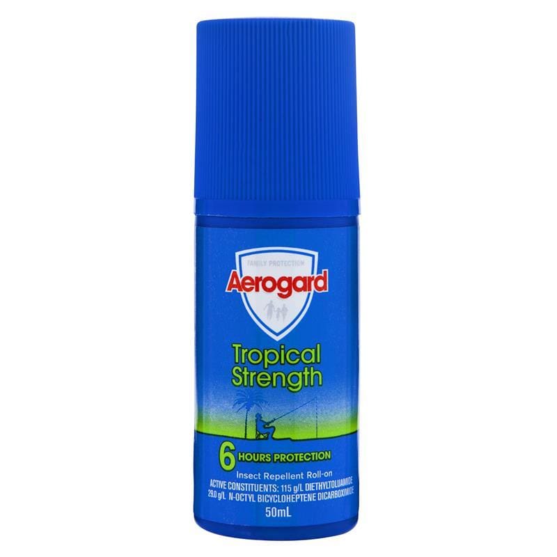 Aerogard Roll On Tropical Strength 50mL front image on Livehealthy HK imported from Australia