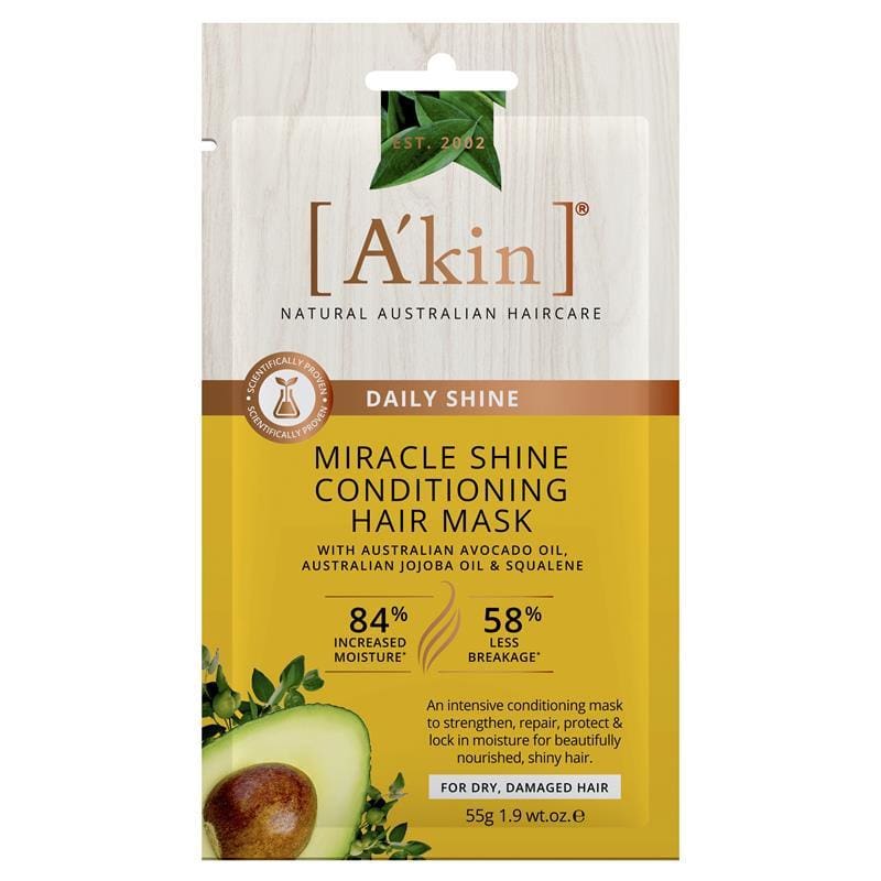Akin Miracle Shine Conditioning Hair Mask 55g front image on Livehealthy HK imported from Australia