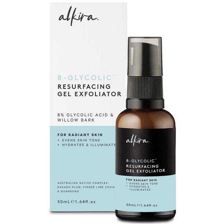 Alkira 8 Glycolic Resurfing Gel Exfoliator 50ml front image on Livehealthy HK imported from Australia