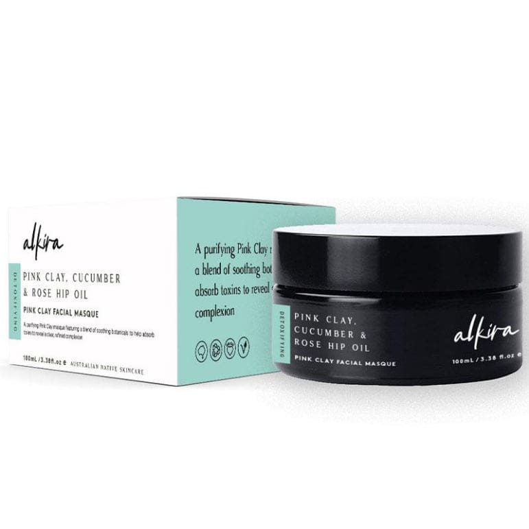 Alkira Detoxifying Pink Clay Facial Masque 100ml front image on Livehealthy HK imported from Australia
