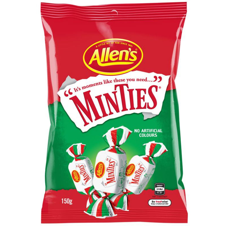 Allens Minties 150g front image on Livehealthy HK imported from Australia