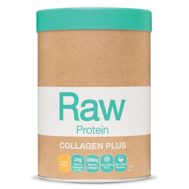Amazonia Raw Protein Collagen Plus Vanilla Maple 750g front image on Livehealthy HK imported from Australia