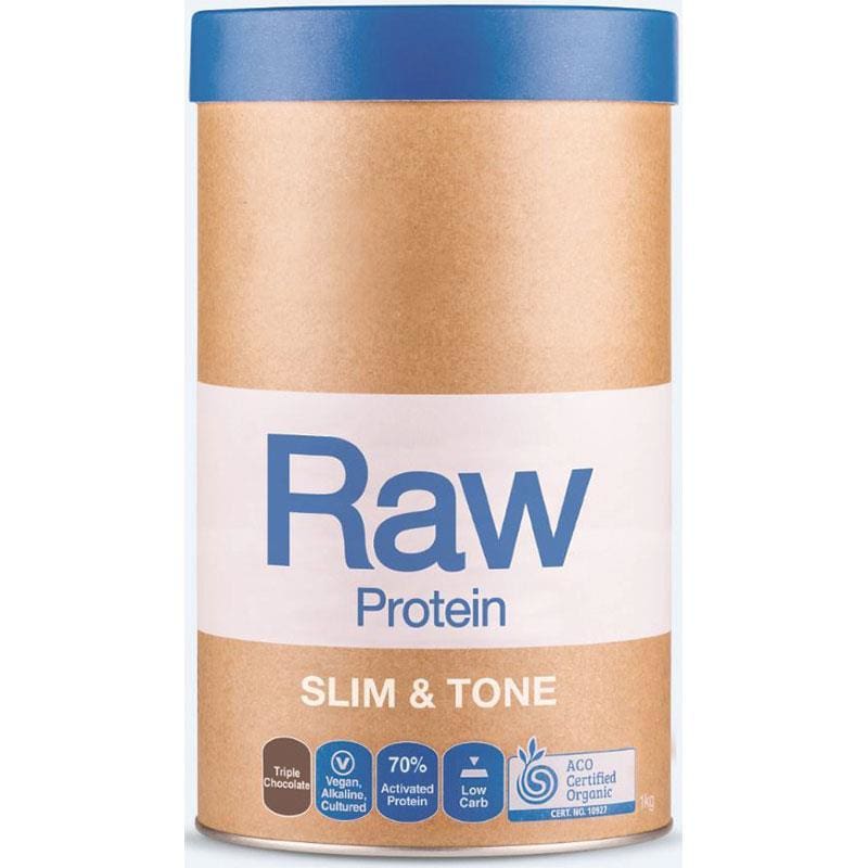 Amazonia Raw Protein Slim & Tone Triple Chocolate 1kg front image on Livehealthy HK imported from Australia
