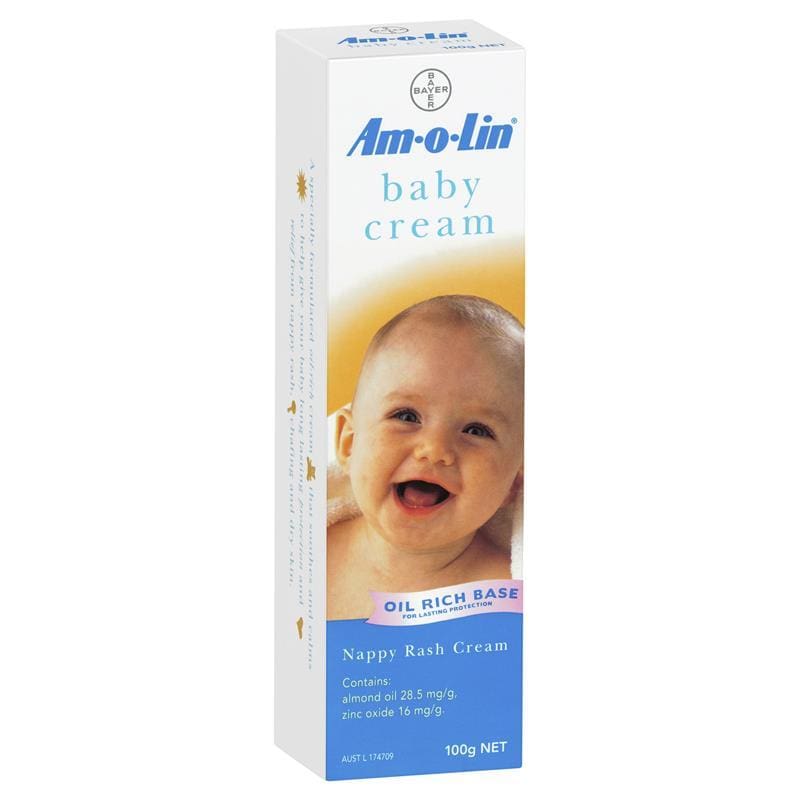 Amolin Baby Cream for Nappy Rash Tube 100g front image on Livehealthy HK imported from Australia