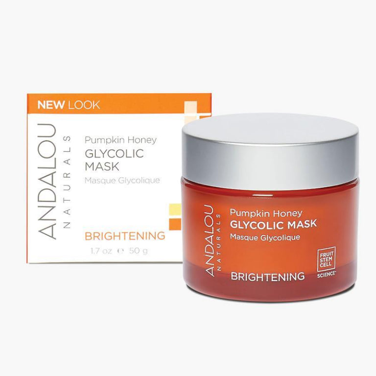 Andalou Brightening Pumpkin Honey Glycolic Mask 50g front image on Livehealthy HK imported from Australia