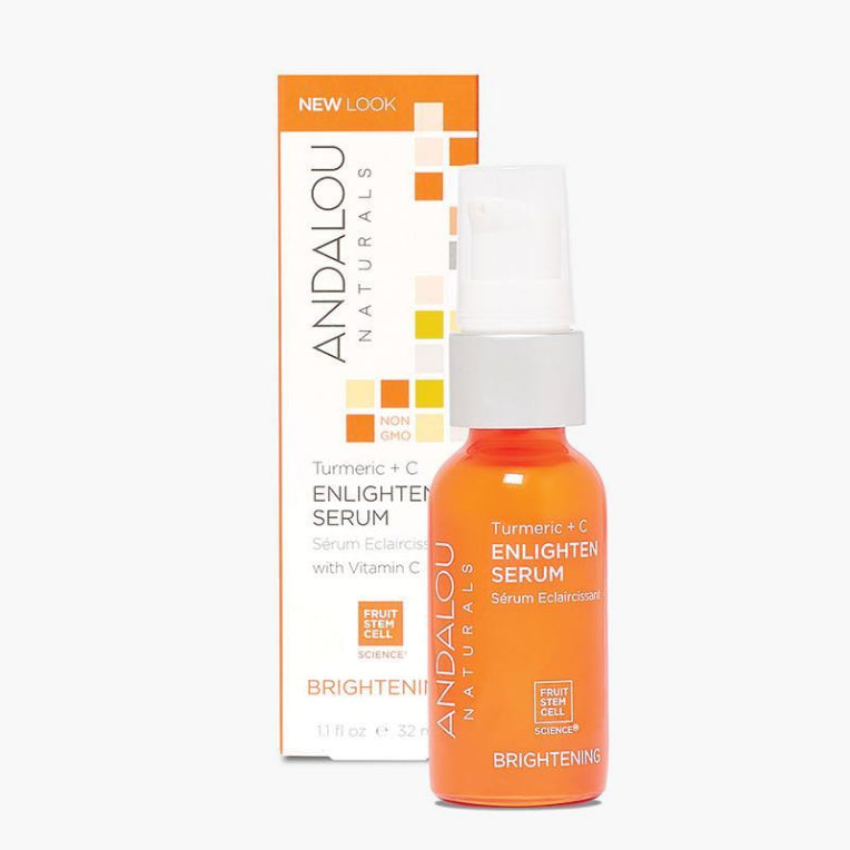 Andalou Brightening Turmeric + C Enlighten Serum 32ml front image on Livehealthy HK imported from Australia