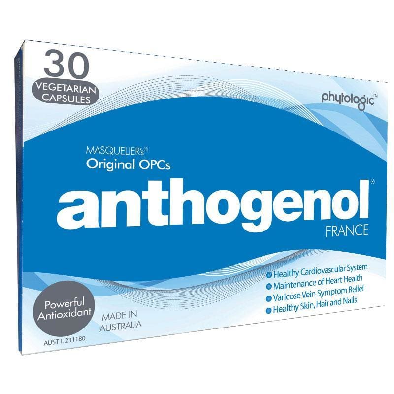 Anthogenol Multi-Active Phyto-Nutrient Complex 30 Capsules front image on Livehealthy HK imported from Australia