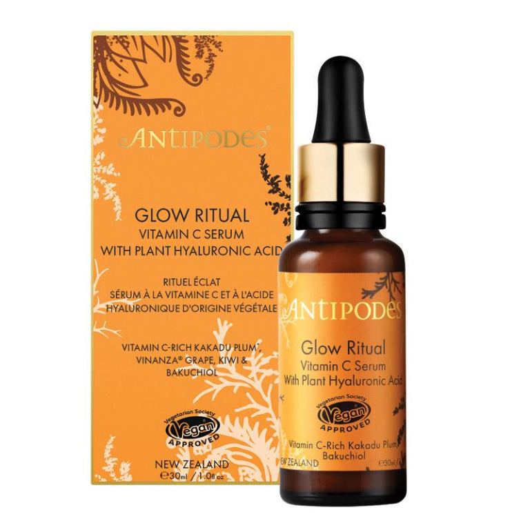 Antipodes Glow Ritual Vitamin C Serum With Hyalurolic Acid 30ml front image on Livehealthy HK imported from Australia