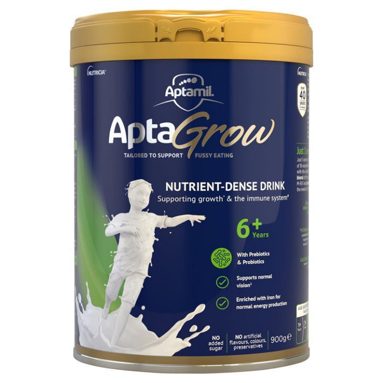 AptaGrow Nutrient-Dense Milk Drink From 6+ Years 900g front image on Livehealthy HK imported from Australia