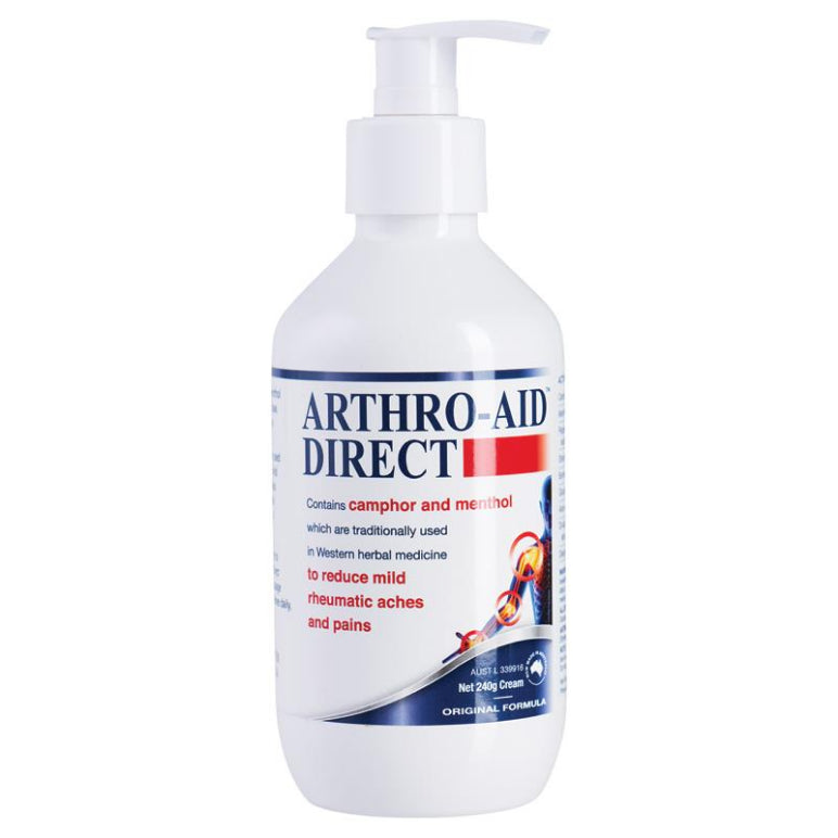 Arthro Aid Direct Cream Pump 240g front image on Livehealthy HK imported from Australia