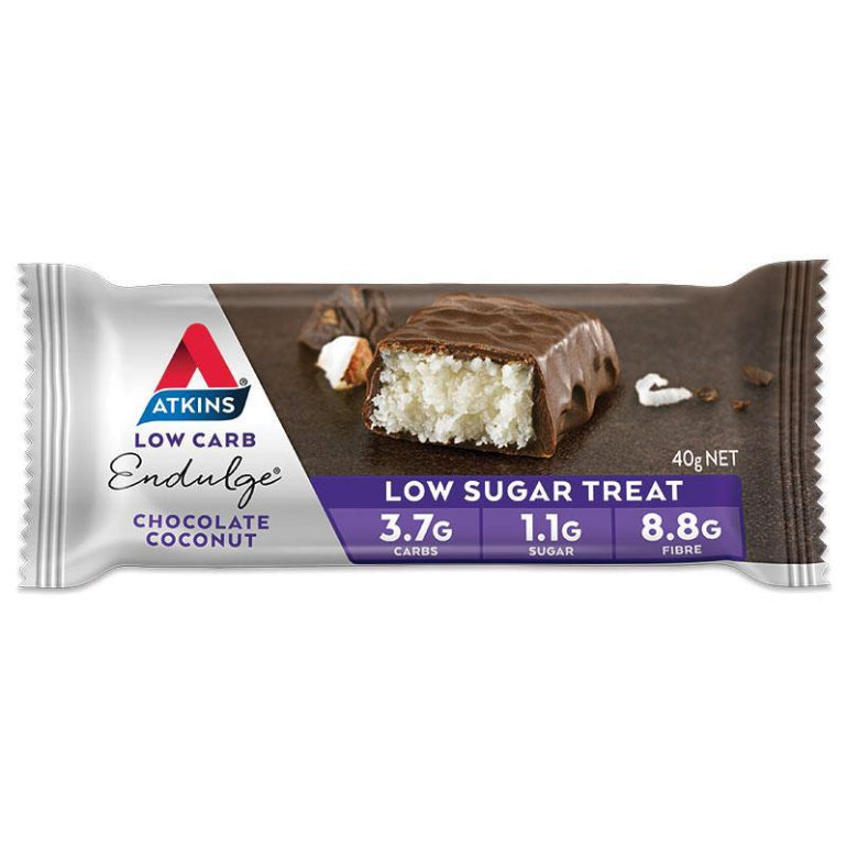 Atkins Endulge Single Chocolate Coconut 40g front image on Livehealthy HK imported from Australia