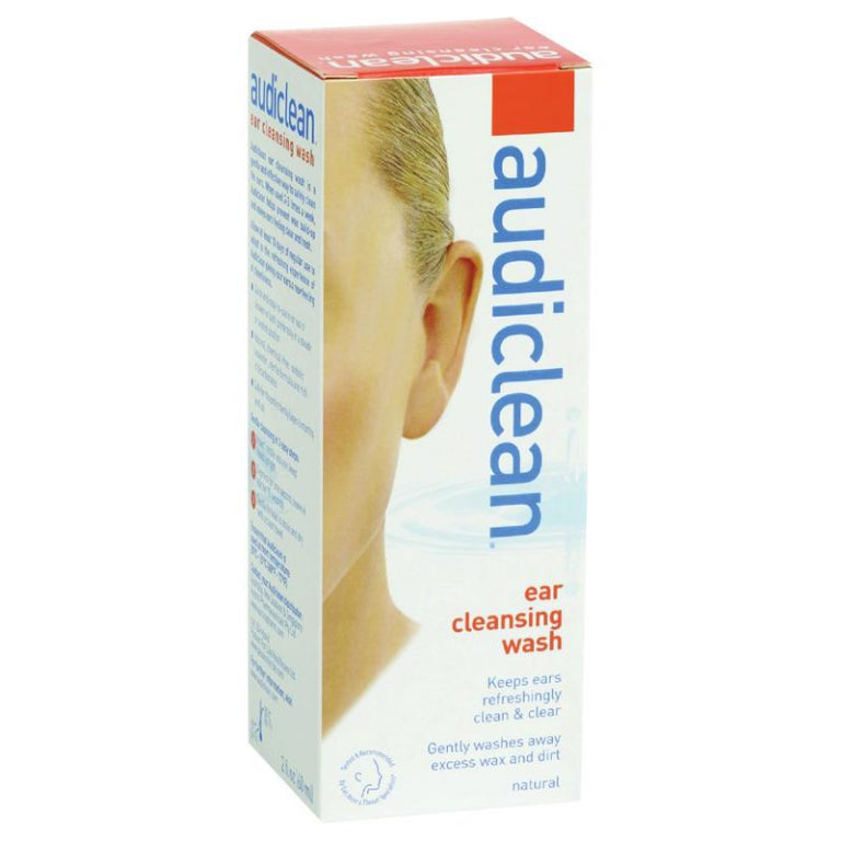 Audiclean Ear Cleansing Wash 60 ml front image on Livehealthy HK imported from Australia