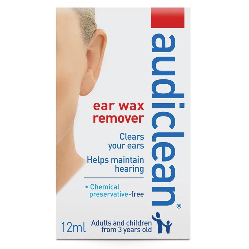 Audiclean Ear Wax Remover 12ml front image on Livehealthy HK imported from Australia