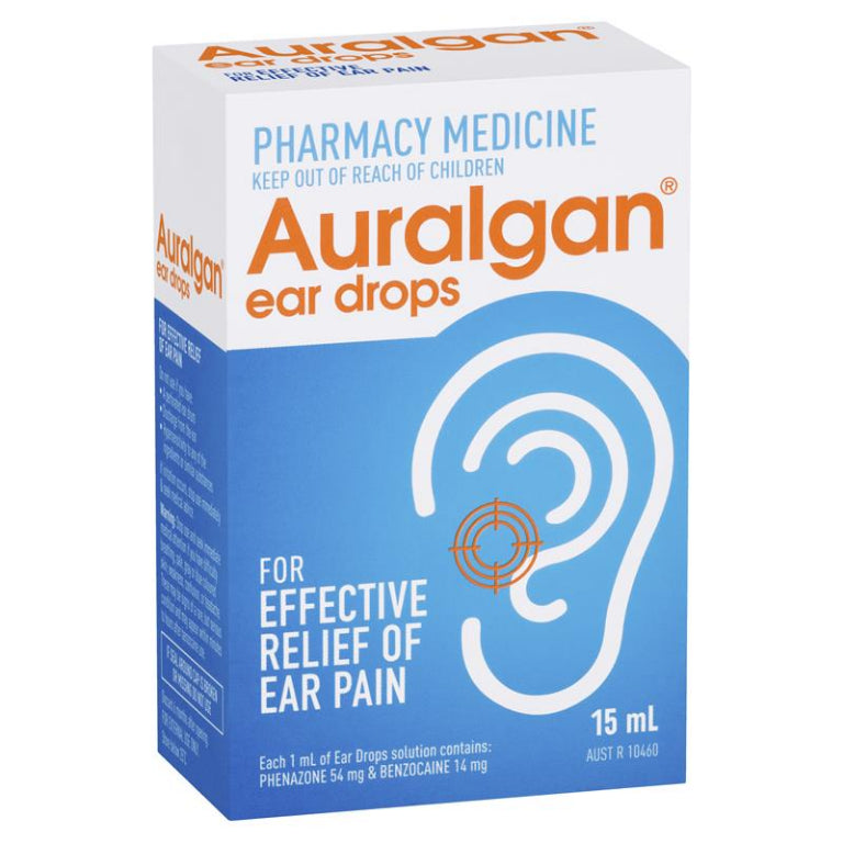 Auralgan Ear Drops 15mL front image on Livehealthy HK imported from Australia