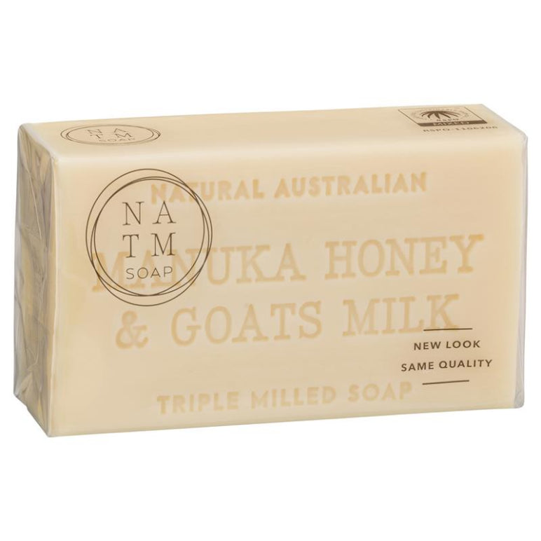 Australian Triple Milled Soap Manuka Honey & Goats Milk 200g front image on Livehealthy HK imported from Australia