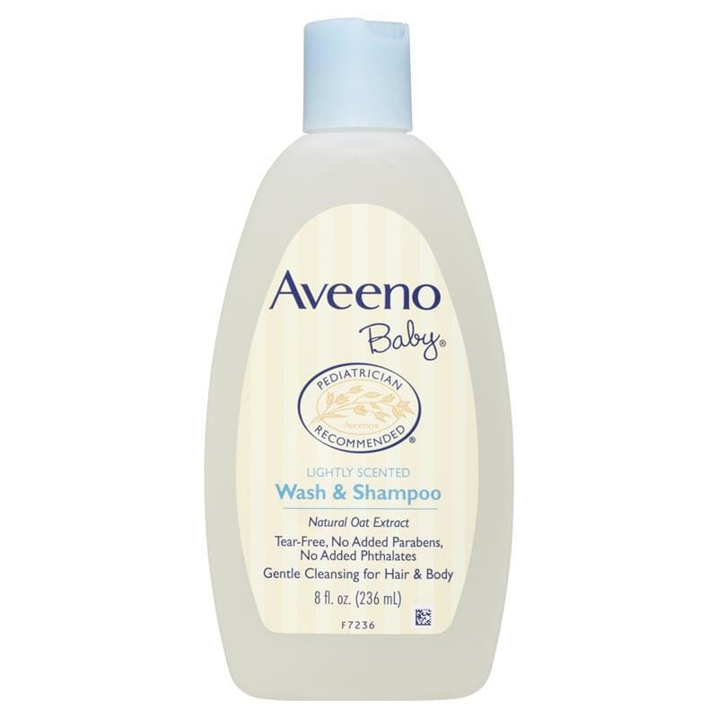 Aveeno Baby Daily Moisture Lightly Scented Wash & Shampoo 236mL front image on Livehealthy HK imported from Australia