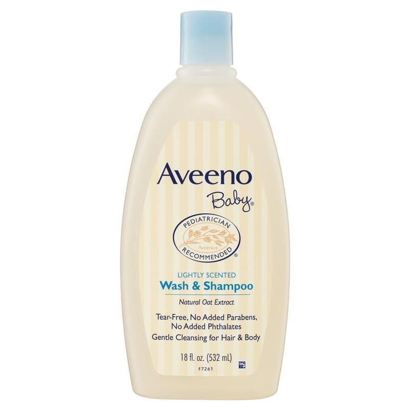 Aveeno Baby Daily Moisture Lightly Scented Wash & Shampoo 532mL front image on Livehealthy HK imported from Australia