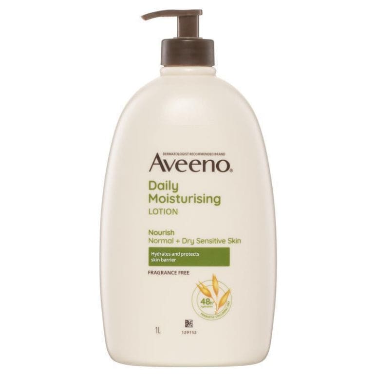 Aveeno Daily Moisturising Fragrance Free Body Lotion 1L front image on Livehealthy HK imported from Australia